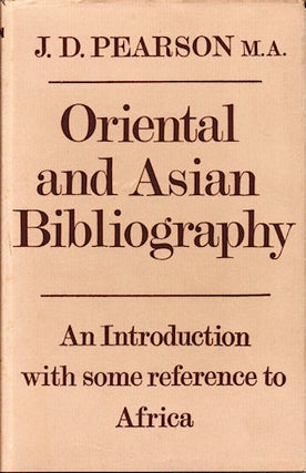 Stock ID #119291 Oriental and Asian Bibliography. An Introduction With Some Reference to Africa....