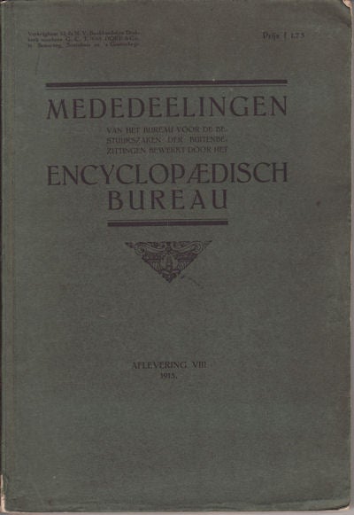 Stock ID #123388 Mededeelingen Encyclopaedische Bureau. VIII. ENCYCLOPAEDISCH BUREAU.