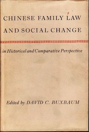 Stock ID #127054 Chinese Family Law and Social Change in Historical and Comparative Perspective....