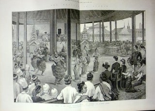 Stock ID #127613 The British in Burma. A 'Pooay' at the Palace, Mandalay, Before Lady Dufferin...