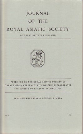 Stock ID #128032 Journal of the Royal Asiatic Society of Great Britain and Ireland. 1980. VICTOR...