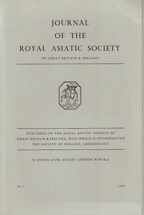 Stock ID #128033 Journal of the Royal Asiatic Society of Great Britain and Ireland. 1979. JOHN...