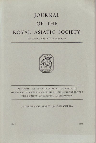 Stock ID #128033 Journal of the Royal Asiatic Society of Great Britain and Ireland. 1979. JOHN ANDREW BOYLE, B. J. TERWIEL.