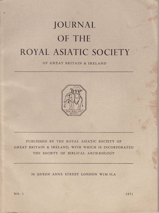 Stock ID #128038 Journal of the Royal Asiatic Society of Great Britain and Ireland. 1971. WENDY...