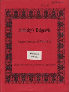 Stock ID #130301 Japanese Ceramics and Works of Art. SOTHEBY'S AUCTION CATALOGUE