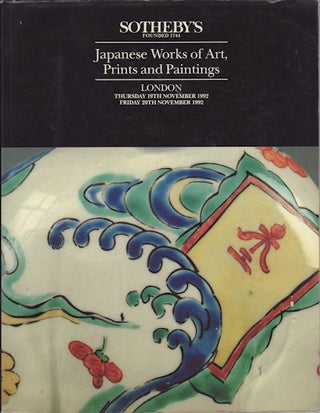 Stock ID #130318 Japanese Works of Art, Prints and Paintings. SOTHEBY'S AUCTION CATALOGUE