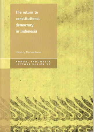 Stock ID #131535 The Return to Constitutional Democracy in Indonesia. THOMAS REUTER.