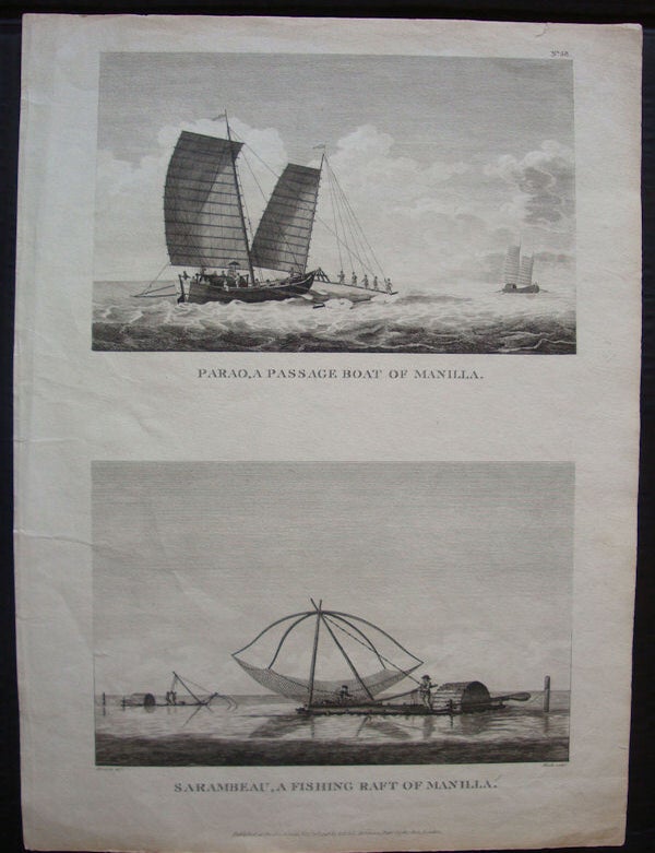 Stock ID #131577 Parao, A Passage Boat of Manilla and Sarambeau, A Fishing Raft of Manilla.