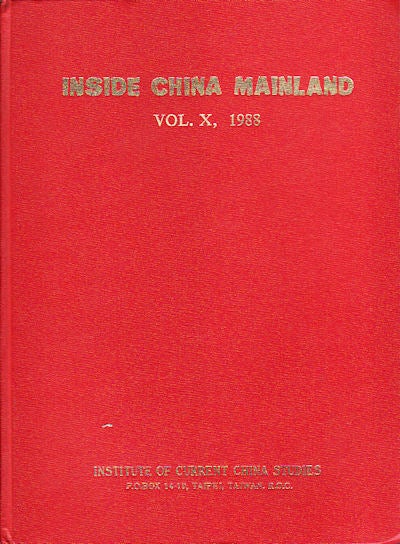 Stock ID #131789 Inside China Mainland. Volume X, 1988. L. C. CHANG.