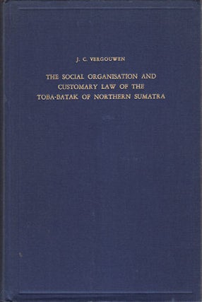 Stock ID #133108 The Social Organisation and Customary Law of the Toba-Batak of Northern Sumatra....