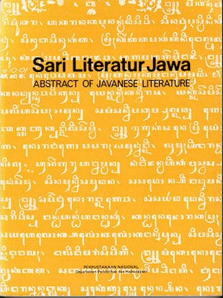 Stock ID #133594 Sari Literatur Jawa. Abstract of Javanese Literature. DEPARTEMEN PENDIDIKAN DAN...