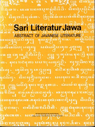 Stock ID #133594 Sari Literatur Jawa. Abstract of Javanese Literature. DEPARTEMEN PENDIDIKAN DAN KEBUDAYAAN.