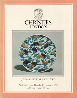 Stock ID #134604 Japanese Prints, Illustrated Books, Paintings, Screens, Netsuke, Kiseruzutsu, Inro, Sword Fittings, Swords, Ceramics, Cloisonne, Silver, Shibayama and Related Wares, Bronzes and Metal Work, Masks and Lacquer. MANSON CHRISTIE, WOODS AUCTION CATALOGUE.