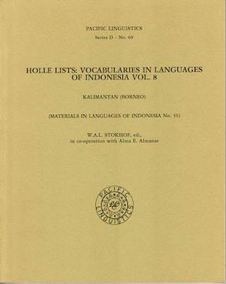 Stock ID #135564 Holle Lists: Vocabularies in Languages of Indonesia Vol. 8. Kalimantan (Borneo)....