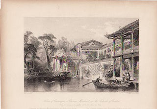 Stock ID #136653 House of Conseequa, a Chinese Merchant, in the suburbs of Canton. Guangzhou. ...