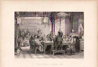 Stock ID #136662 Dinner Party at a Mandarin's House. [China Antique Print]. THOMAS ALLOM.