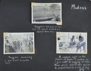 Photograph Album - Port Said, Aden, Karachi, Bombay, Goa, Marmagoa, Colombo, Madras, Rangoon, Calcutta.