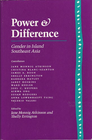 Stock ID #138808 Power and Difference. Gender in Island Southeast Asia. JANE MONNIG AND ERRINGTON ATKINSON, SHELLY.