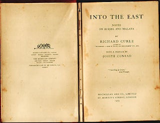 Into the East. Notes on Burma and Malaya.
