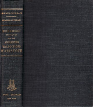 Stock ID #148188 Recherches Critiques sur l'Age et l'Origine des Traductions Latines d'Aristote,...