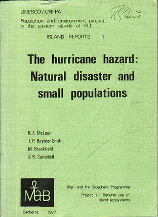 Stock ID #149729 The hurricane hazard: Natural disaster and small populations. ROGER MCLEAN