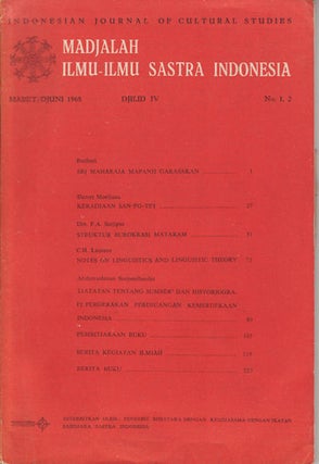 Stock ID #150664 Madjalah Ilmu-Ilmu Sastra Indonesia Maret/Djuni 1968, Djilid IV, No....