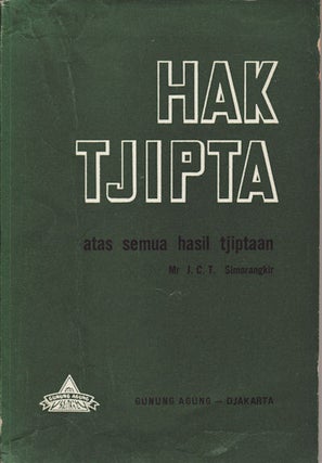 Stock ID #150670 Hak Tjipta. Atas semua hasil tjiptaan. J. C T. SIMORANGKIR