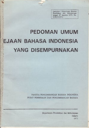 Stock ID #150672 Pedoman Umum Ejaan Bahasa Indonesia Yang Disempurnakan. PANITIA PENGEMBANGAN...