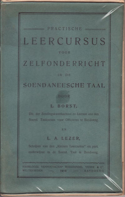 Stock ID #151094 Leercursus Soendaneesche Taal. L. BORST.