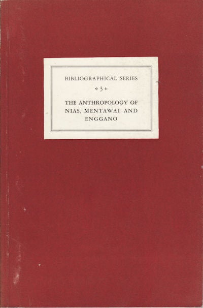 Stock ID #151764 Critical Survey of Studies on the Anthropology of Nias, Mentawei and Enggano. P. SUZUKI.