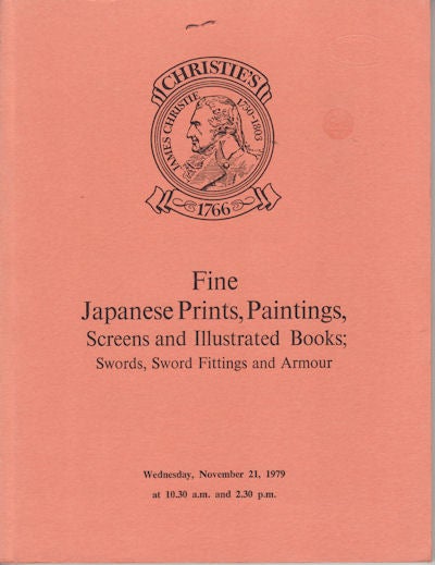 Stock ID #151799 Fine Japanese Prints, Paintings, Screens and Ilustrated Books; Swords, Sword Fittings and Armour. MANSON CHRISTIE, WOODS LTD.