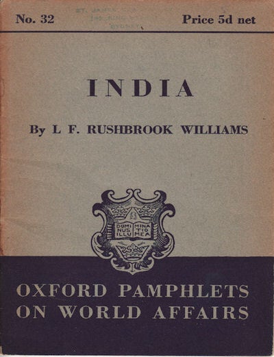Stock ID #151950 India. L. F. RUSHBROOK WILLIAMS.