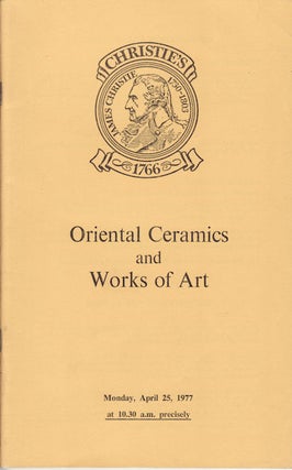 Stock ID #152124 Oriental Ceramics and Works of Art. EXHIBITION CATALOGUE