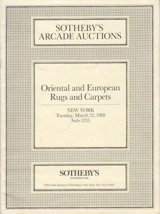 Stock ID #152654 Oriental and European Rugs and Carpets. EXHIBITION CATALOGUE