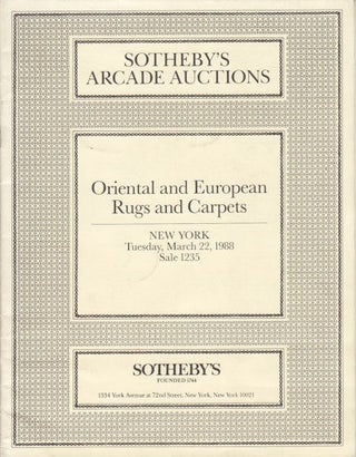 Stock ID #152654 Oriental and European Rugs and Carpets. EXHIBITION CATALOGUE