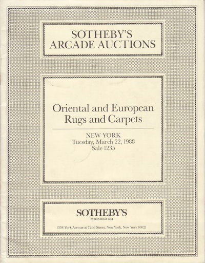 Stock ID #152654 Oriental and European Rugs and Carpets. EXHIBITION CATALOGUE.