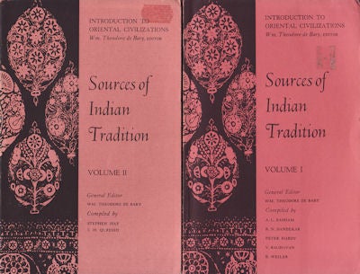 Stock ID #152655 Sources of Indian Tradition. WM. THEODORE DE BARY.