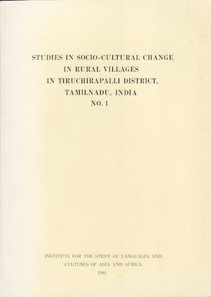 Stock ID #153553 Studies in Socio-Cultural Change in Rural Villages in Tiruchirapalli District,...