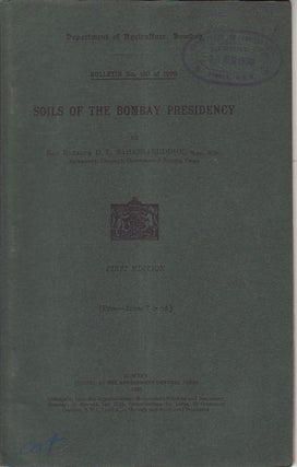 Stock ID #153736 Soils of the Bombay Presidency. RAO BAHADUR D. L. SAHASRABUDDHE