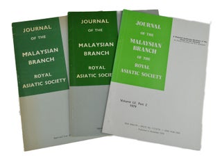 Stock ID #153907 Three Offprints from Journal of the Malaysian Branch Royal Asiatic Society. K....