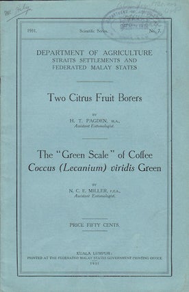 Stock ID #154244 Two Citrus Fruit Borers and The "Green Scale" of Coffee Coccus (Lecanium)...