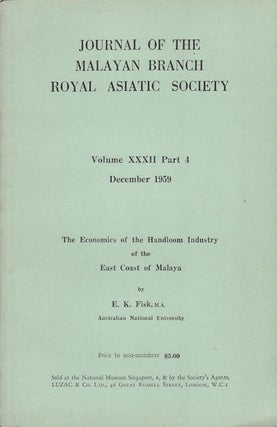Stock ID #154250 Journal of the Malayan Branch of the Royal Asiatic Society. Volume XXXII: Part...