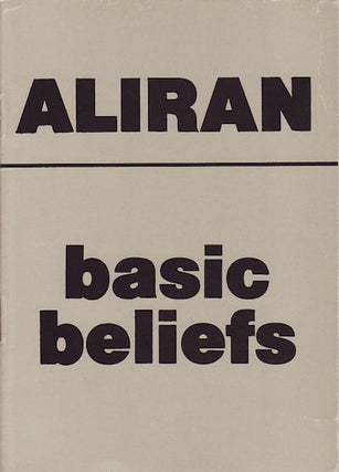 Stock ID #154464 Aliran Basic Beliefs [cover title]. ALIRAN