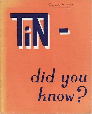 Stock ID #155687 Tin - Did You Know? PUBLICITY MANAGEMENT COMMITTEE