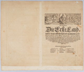 Die Erst General Tafel/Die Beschreibung und den Circkel des gantzen Erdtichs und Meeres innhaltende.