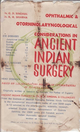 Stock ID #15645 Opthalmic & Otorhinolaryngological Considerations in Ancient Indian Surgery....
