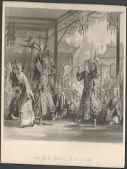 Stock ID #156722 Scene from the Spectacle of "The Sun and Moon." THOMAS ALLOM