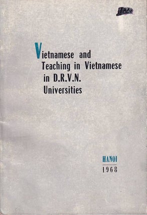 Stock ID #158196 Vietnamese and Teaching Vietnamese in D.R.V.N. Universities. VIETNAMESE LANGUAGE