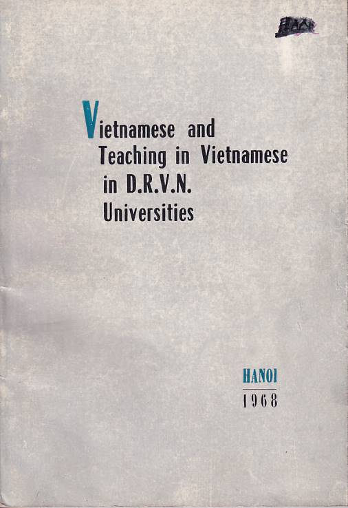 Stock ID #158196 Vietnamese and Teaching Vietnamese in D.R.V.N. Universities. VIETNAMESE LANGUAGE.