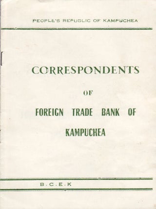 Stock ID #158292 Correspondents of Foreign Trade Bank of Kampuchea. TRADE BANK OF KAMPUCHEA
